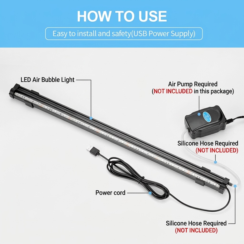USB LED-лампа для аквариума с  – обзор и цена Marine Aquarium Led